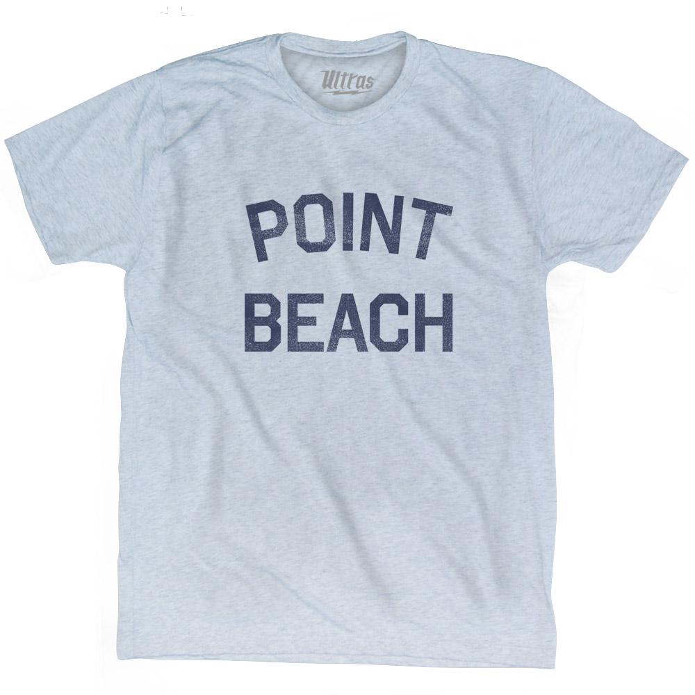 Wisconsin Point Beach Adult Tri-Blend Vintage T-shirt