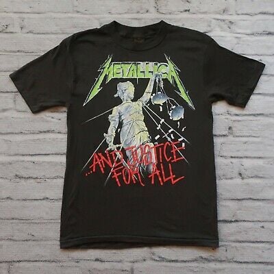 Deadstock Metallica And Justice For All Tour Tshirt 80s Vtg Single Stitch 4181