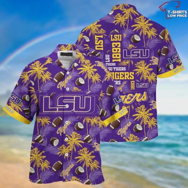 NCCA Lsu Tigers Purple Trendy Hawaiian Shirt Aloha Shirt