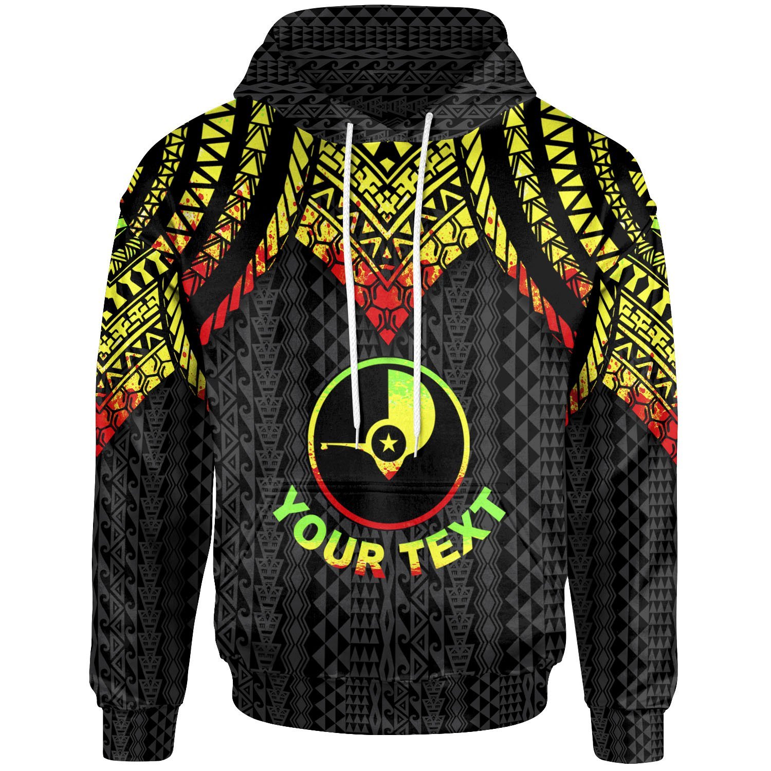 Yap Custom Personalised Hoodie – Polynesian Armor Style Reagge – BN39