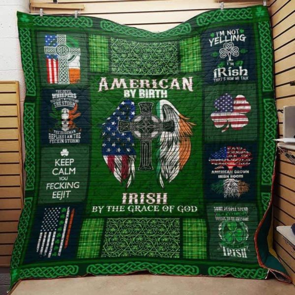 St Patrick Day Blanket, Irish By The Grace Of God Blanket