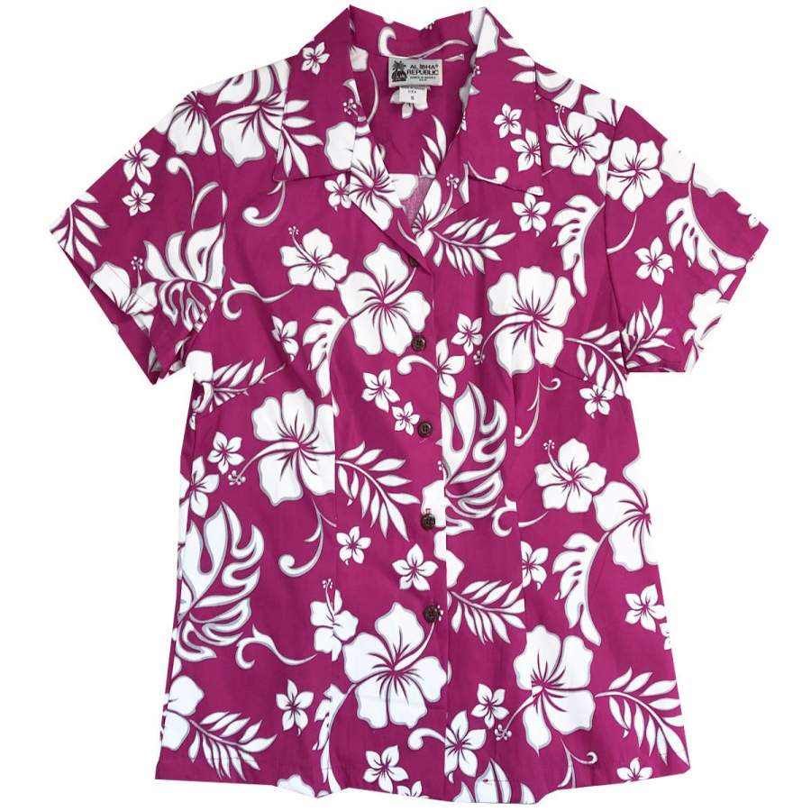 Hibiscus Party Red Fitted Hawaii Shirt Ha54004