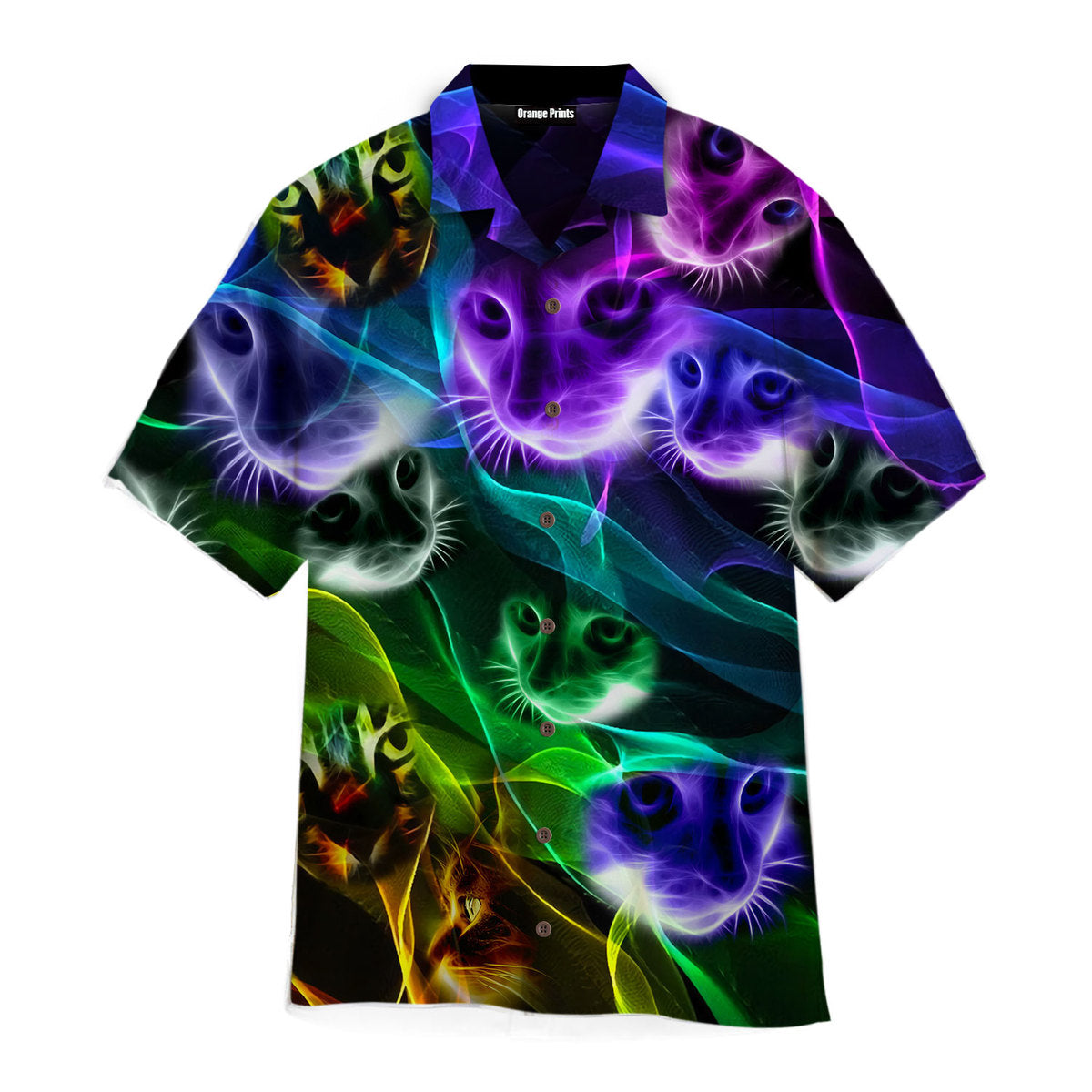 Colorful Light Cat Aloha Hawaii Shirt For Men Women Ha3357