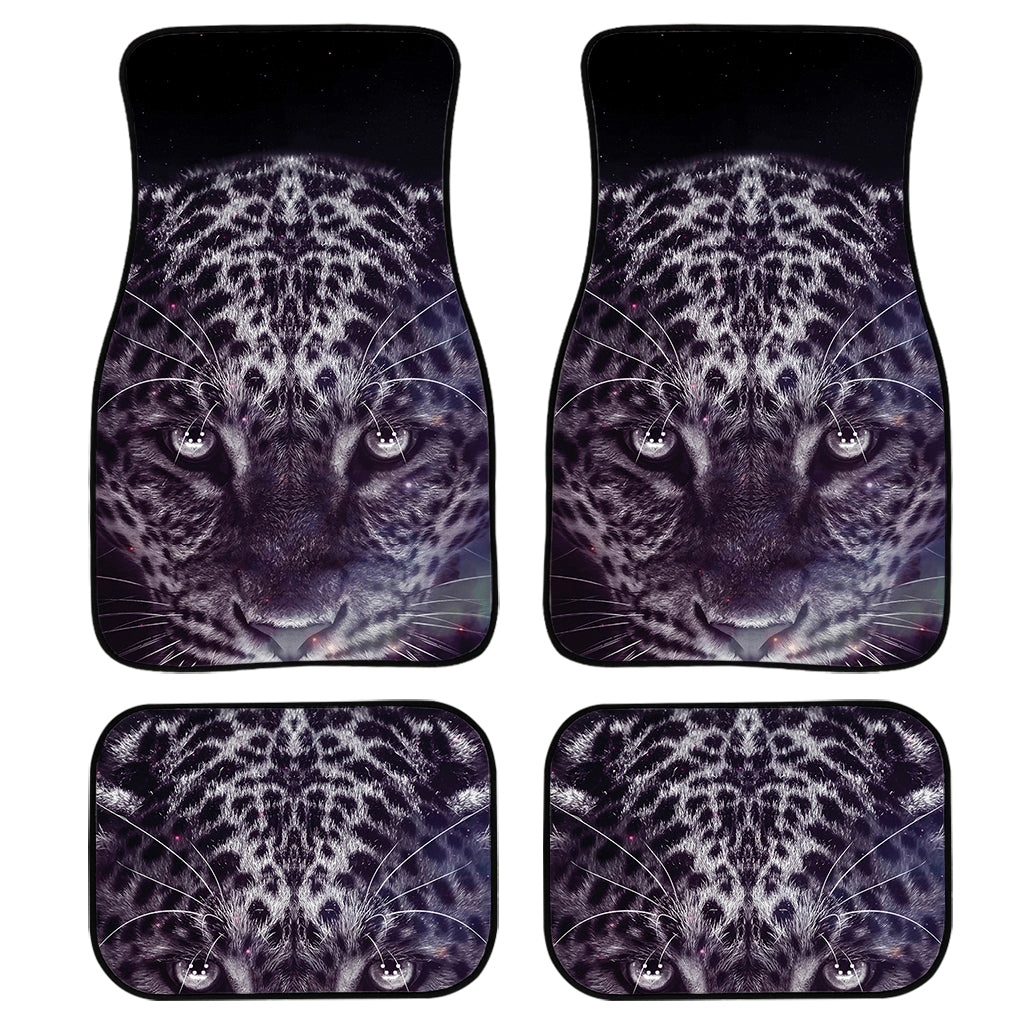 Galaxy Jaguar Print Front And Back Car Floor Mats, Front Car Mat