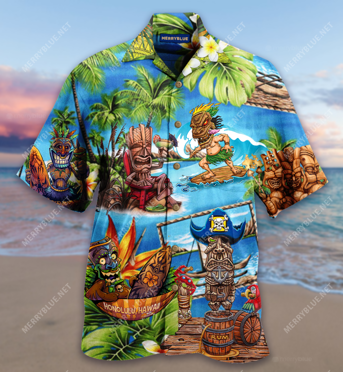 Stay Cool Tiki Unisex Hawaii Shirt Ha55085