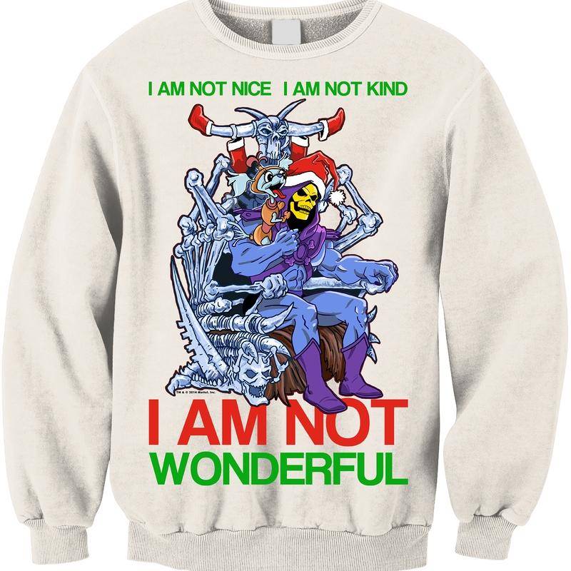 Skeletor Faux Ugly Christmas Sweater