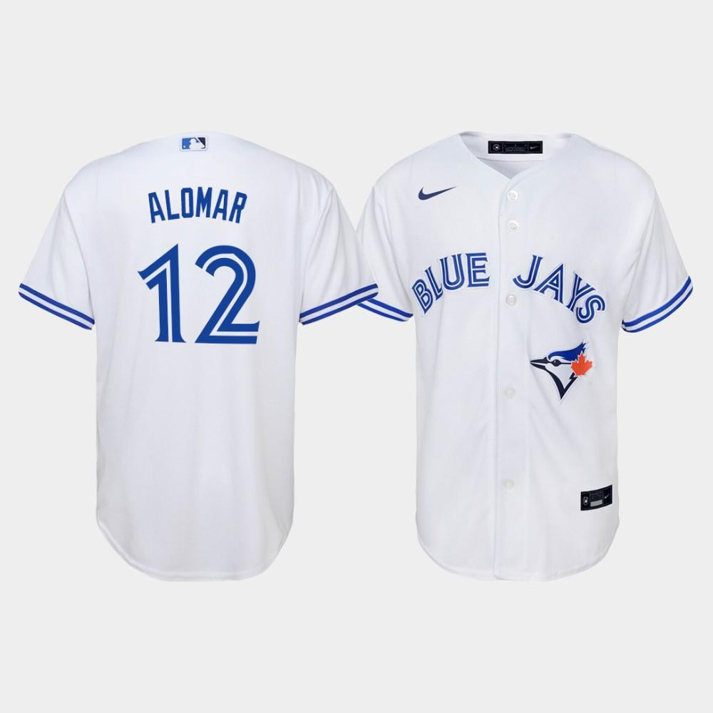 Youth Toronto Blue Jays Roberto Alomar 12 White Home Jersey