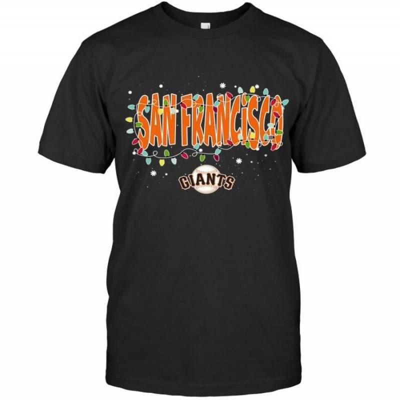 San Francisco Giants Christmas Fairy Lights T Shirt – Gearpenguin.com