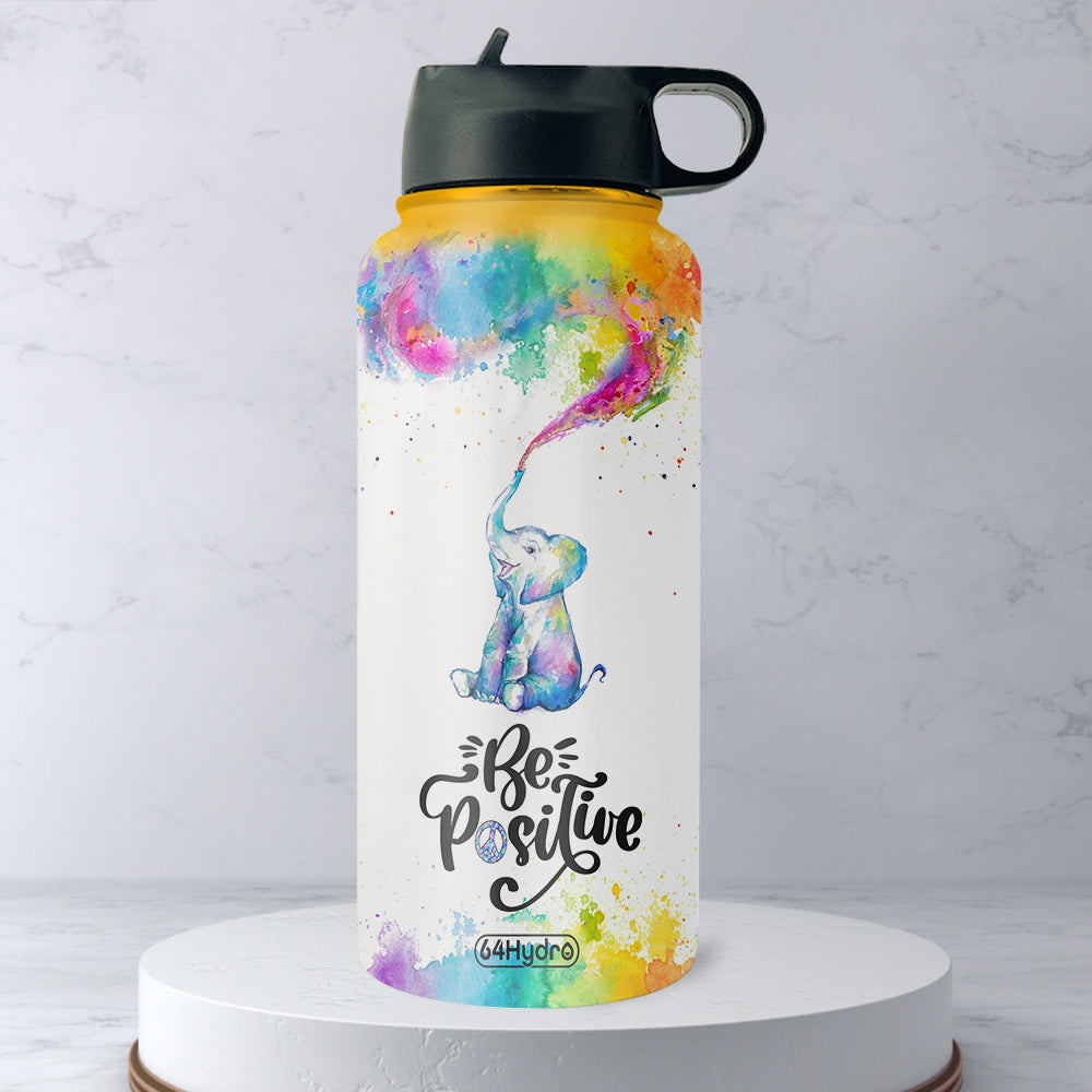 Hippie Elephant Htr2608006 Stainless Steel Bottle With Straw Lid