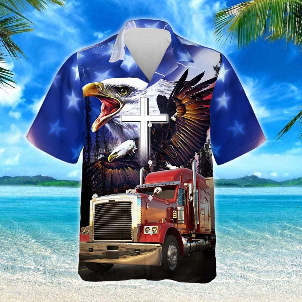 American Truck Eagle Hawaii Shirt Ha42404