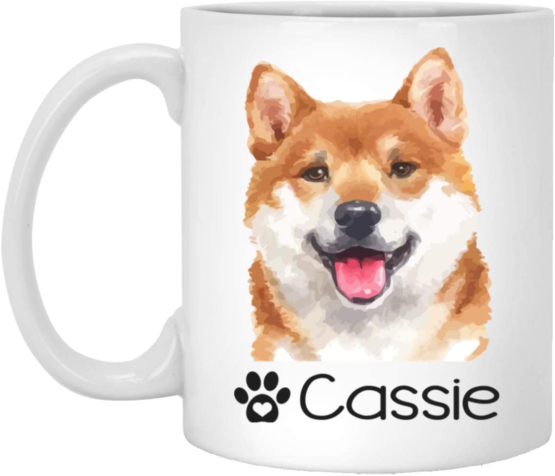 Personalized Shiba Inu Dog Mug – Pet Owner Gifts For Women – Gifts For Dog Lover – Shiba Inu Mom Dad Mugs – Dog Cups 15Oz