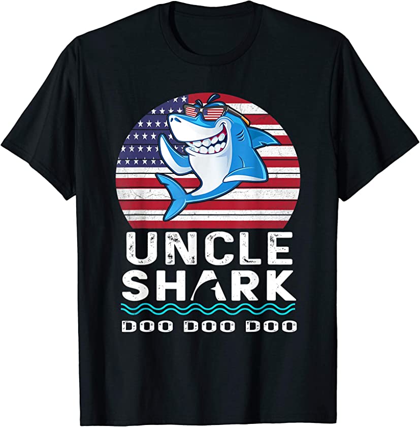 Uncle Shark Shirt Fathers Day Gift From Wife Son Daughter