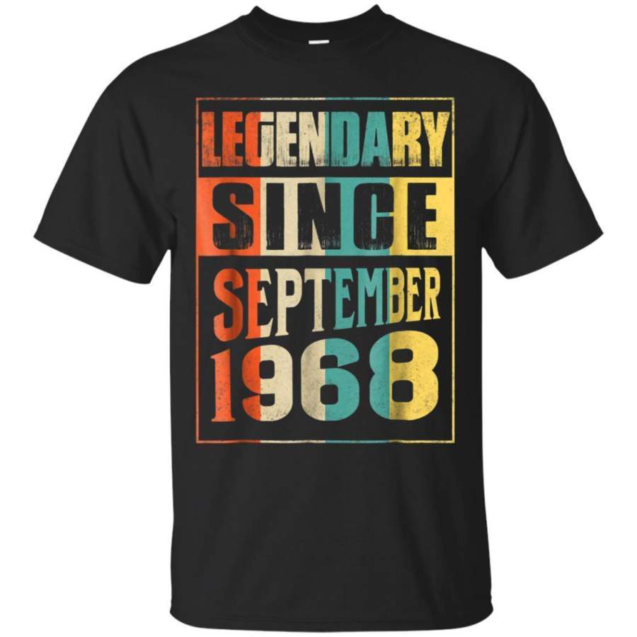 AGR Legendary Since September 1968 Retro Vintage 50th Birthday Jaq T-shirt