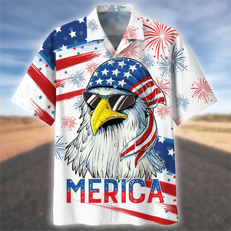 Eagle Usa Patriotic Hawaii Shirt Aloha Of July Ha15182