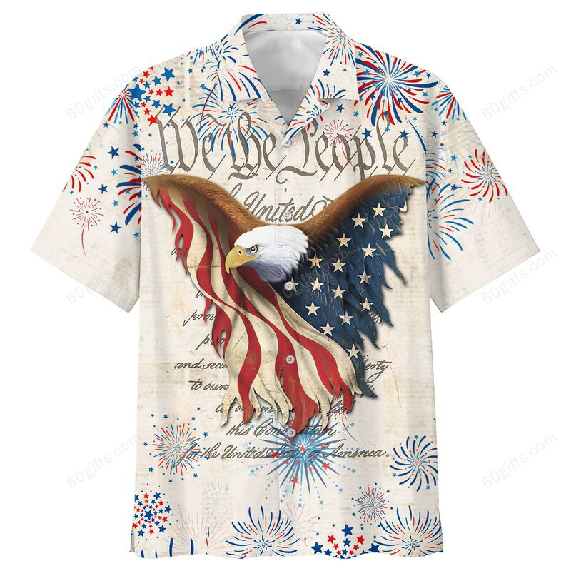 3D Hawaiian Shirt, Hoodie, Zip Hoodie, Hoodie Dress, Sweatshirt Independence Day Eagle Usa Flag All Over Print