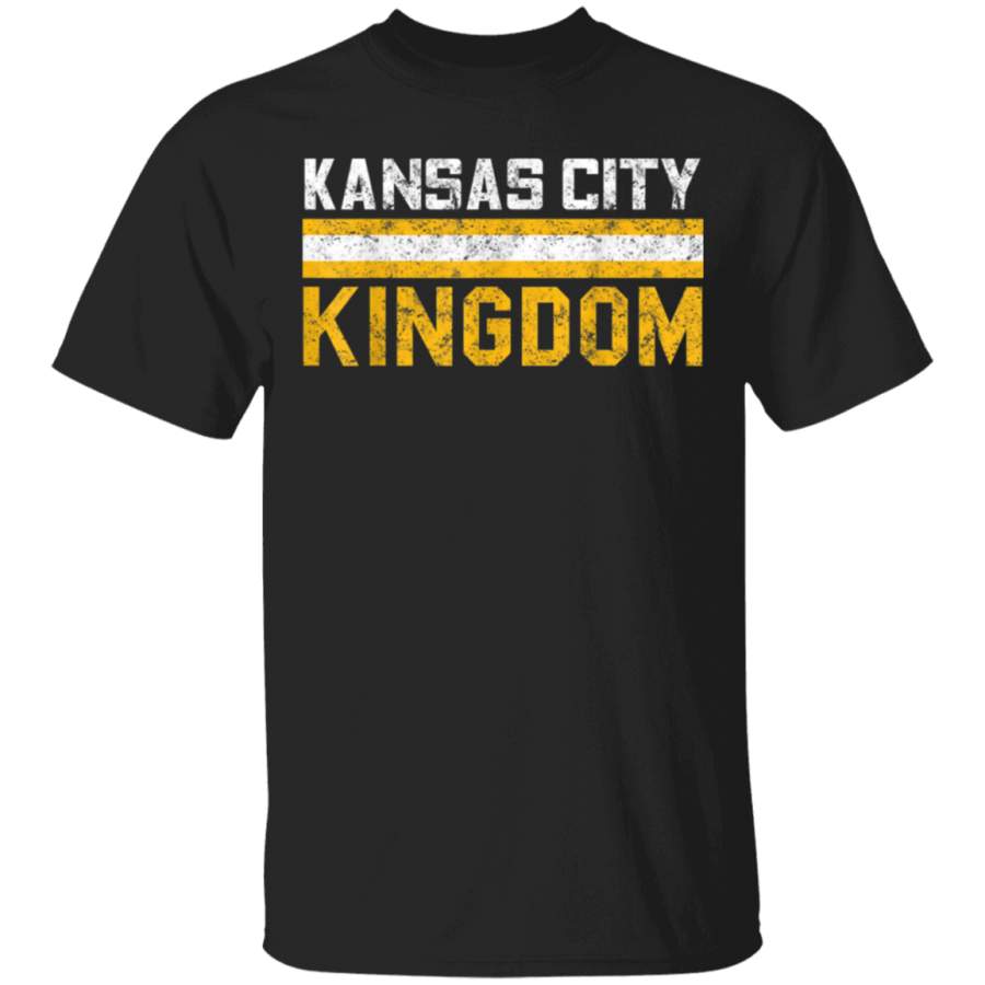 Vintage Kansas City Football Kingdom Stripe Apparel TShirt