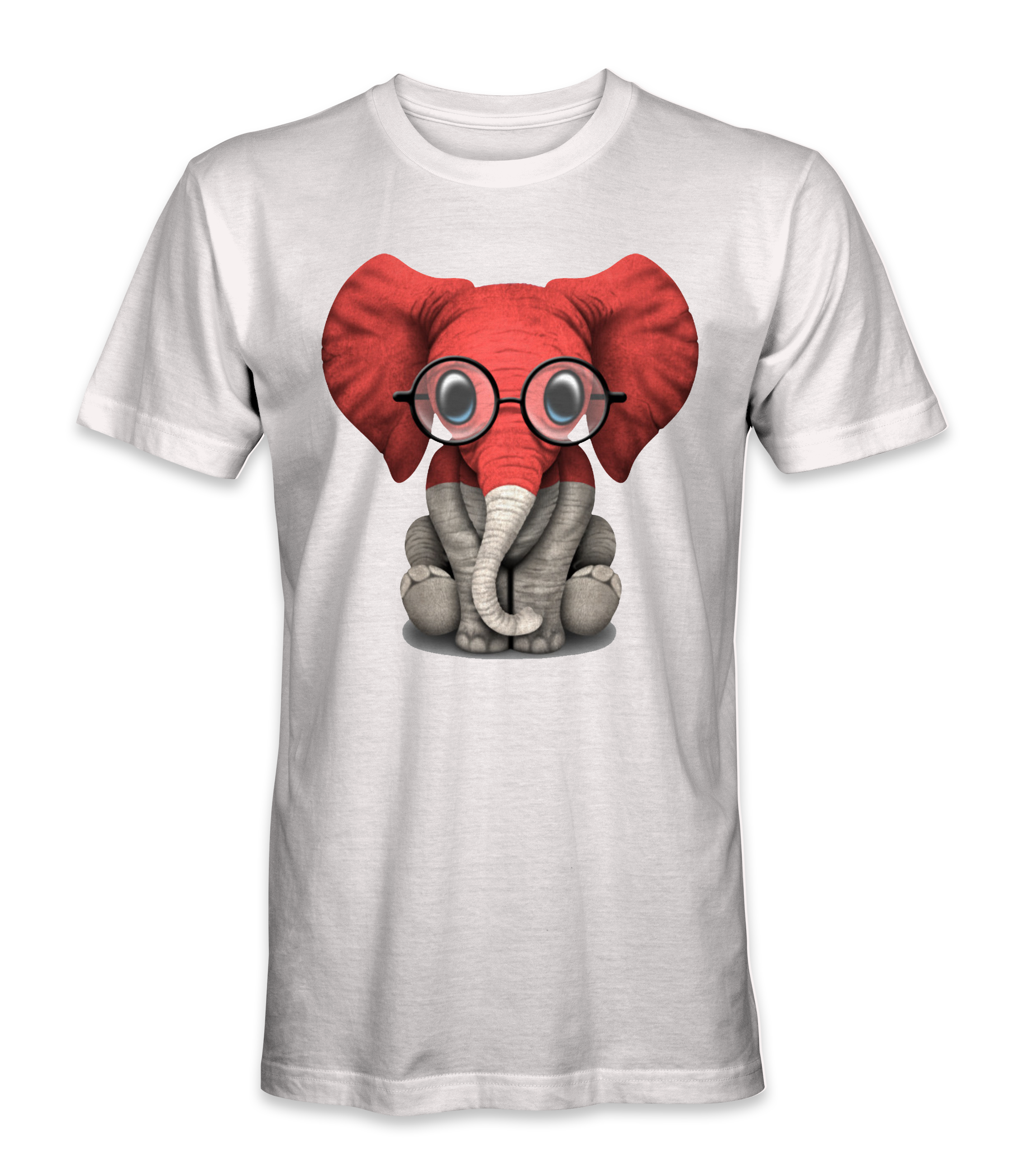 Indonesia Country Flag On An Elephant T-Shirt