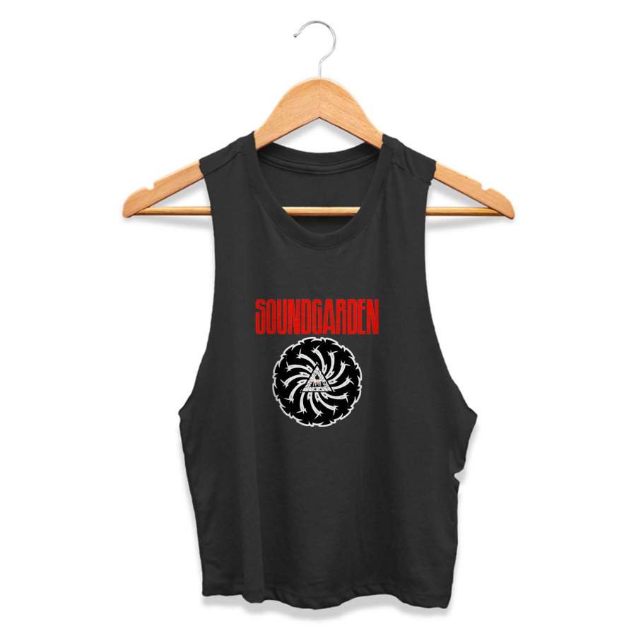 Soundgarden Logo Pearl Jam Nirvana Drunge Music Rock Heavy Chris Cornell Legend Cult Classic Vintage CPY Womans Crop Tanktop Tee