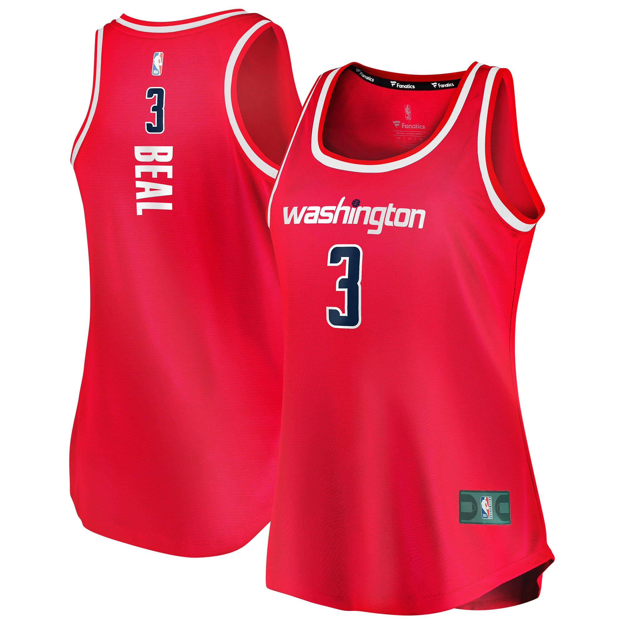 Bradley Beal Washington Wizards Fanatics Branded Womens Fast Break Team Tank Jersey – Icon Edition – Red NBA