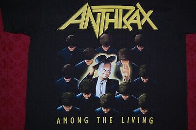 Anthrax Album (1987) Cover Print Shirt L Vintage Metal Band Metallica Slayer 8084