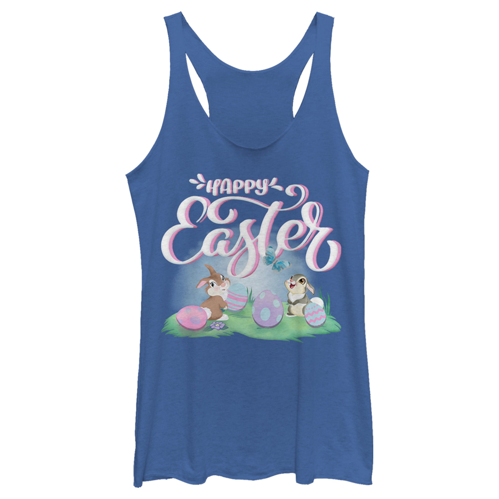 Women’S Bambi Happy Easter Thumper Racerback Tank Top