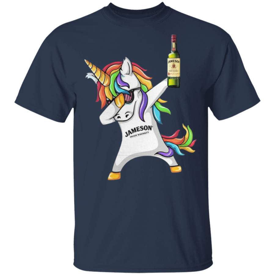 Unicorn Dabbing Jameson Irish Whiskey T Shirt=