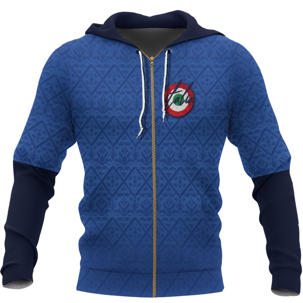 (Custom) Italy Zip Hoodie EURO 2020-2021 Flag Map A13