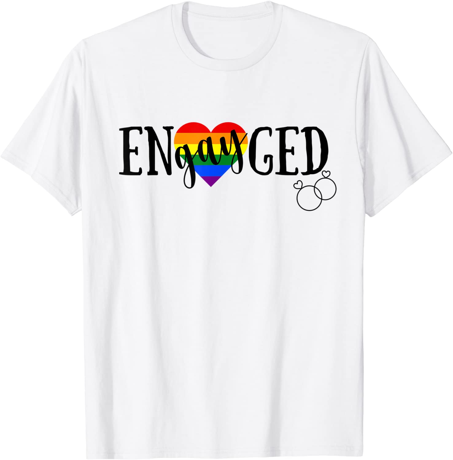 Gay Pride Shirt, T Shirt For Lgbt, Pride Engaged Gay Bridesmaid Wedding Lesbian T-Shirt