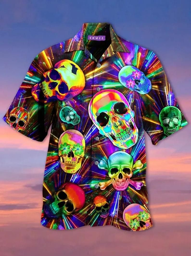 Skull Multicolor Amazing Design Hawaii Shirt Ha83167