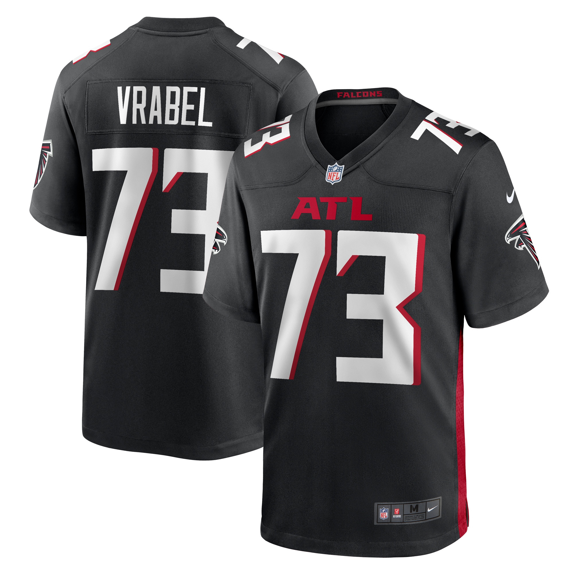 Tyler Vrabel Atlanta Falcons Player Game Jersey – Black NFL