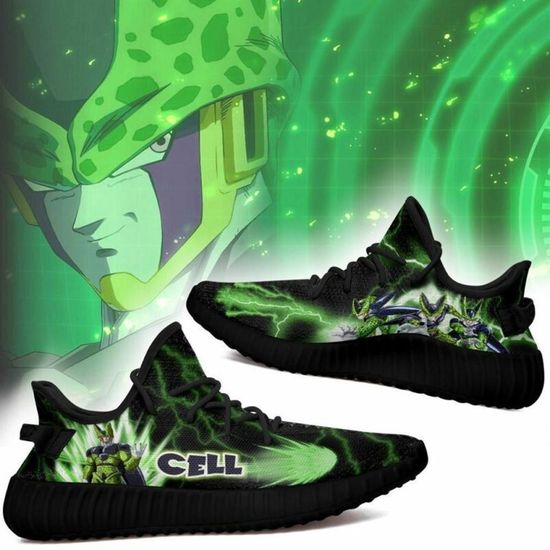 Cell Yz Sneakers Dragon Ball Z Shoes Anime Yeezy Sneakers Shoes Black Shoes Yeezy Sneakers