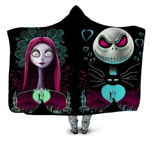 2020 Love Nightmare Before X-Mas Hooded Blanket Christmas Decoration Ideas