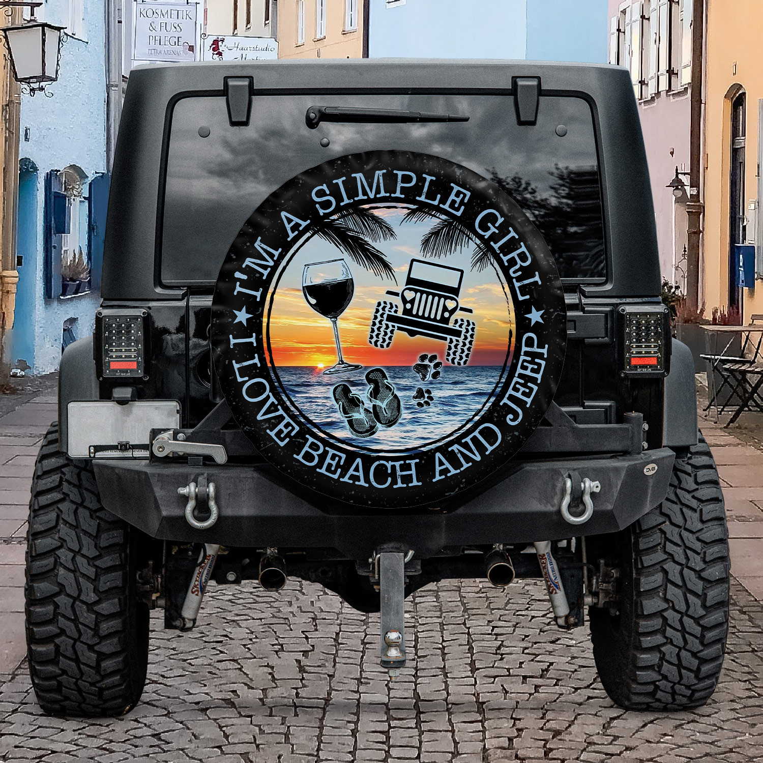 I’M A Simple Girl I Love Beach And Jp Spare Tire Cover #161121L