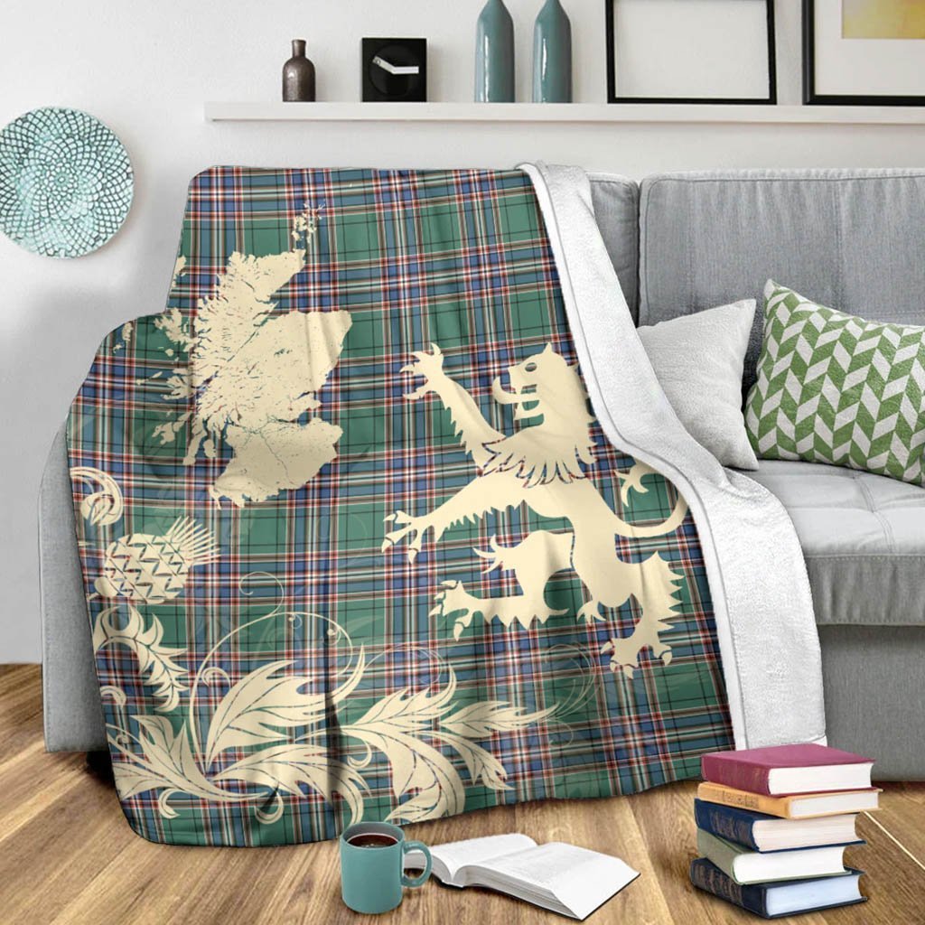 Tartan Blanket Macfarlane Hunting Ancient Tartan Scotland Lion Thistle Map Plaid Blanket