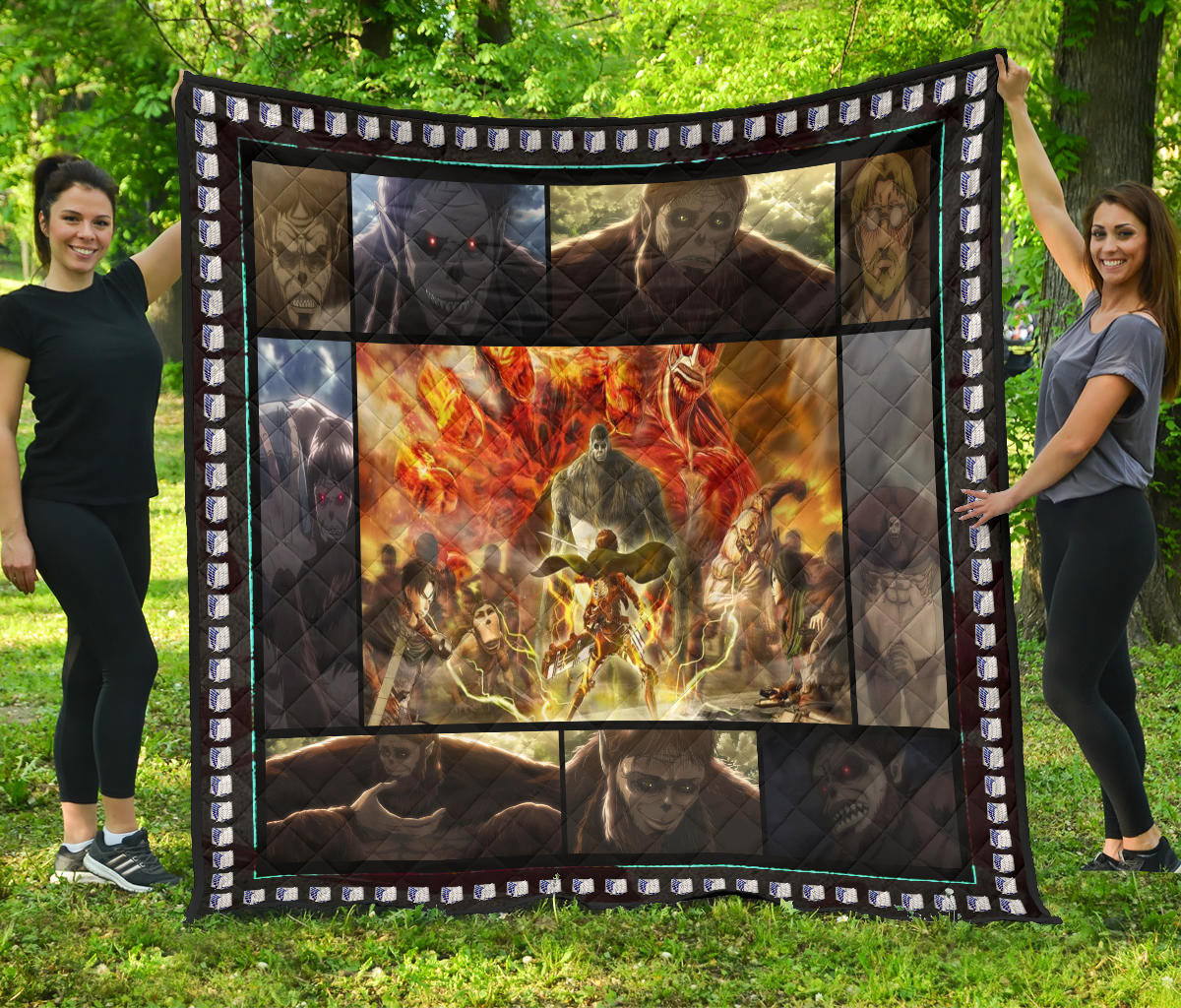 Beast Titan Attack On Titan Premium Quilt Blanket Anime Home Decor Custom For Fans Na032802