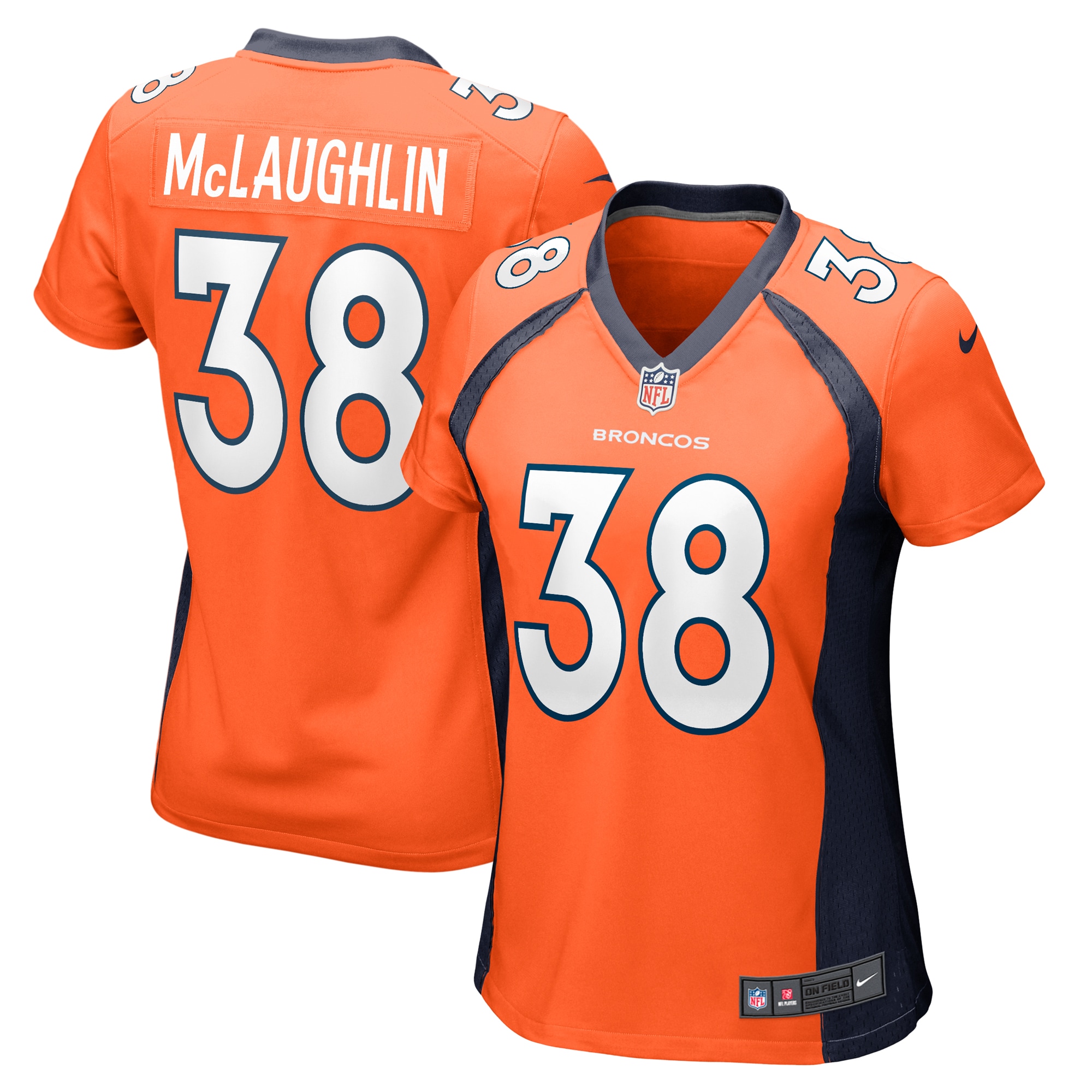 Women’s Denver Broncos Jaleel McLaughlin  Orange  Game Jersey