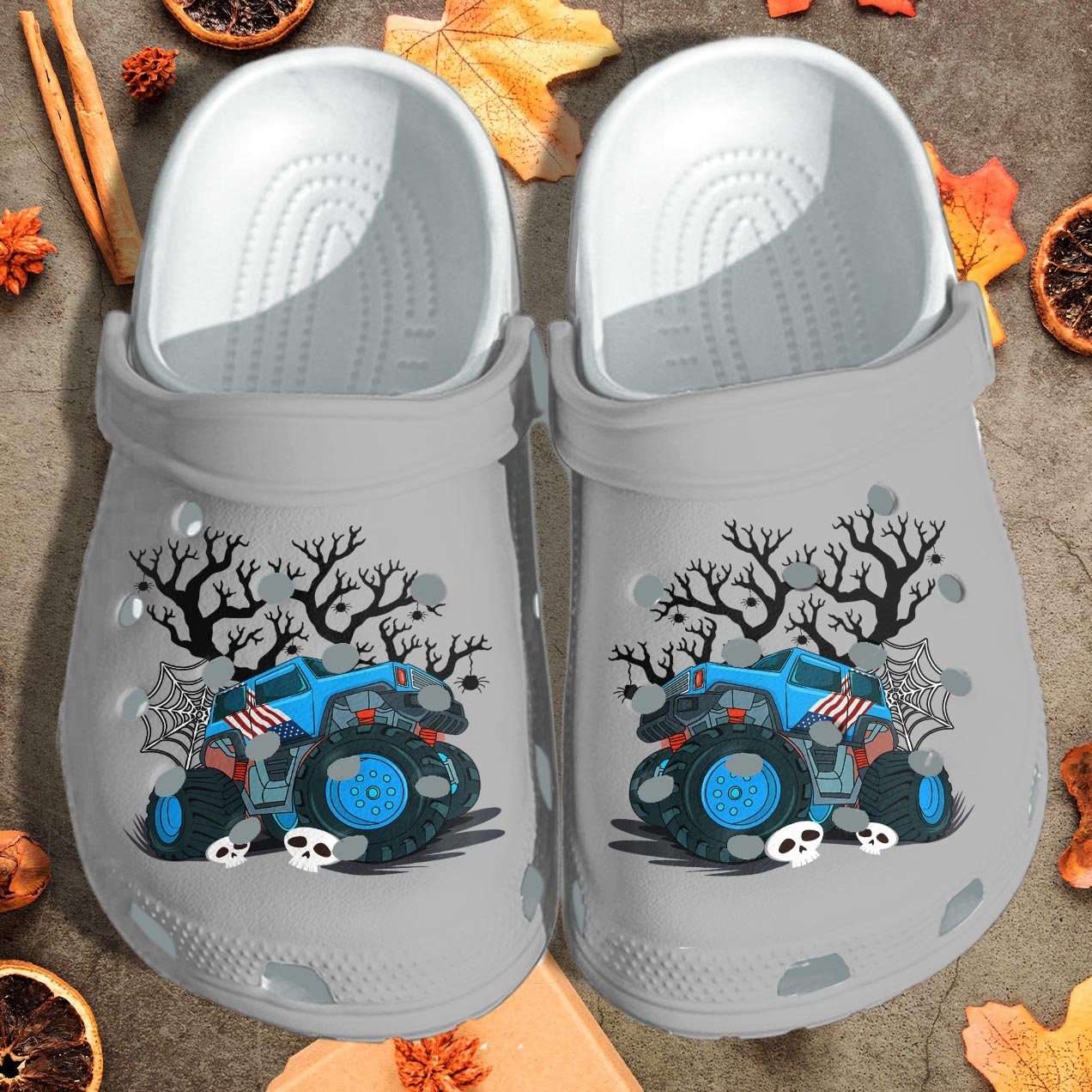 America Blue Truck Halloween Shoes Clog Crocs Crocband Clog Birthday Gift For Boy Man