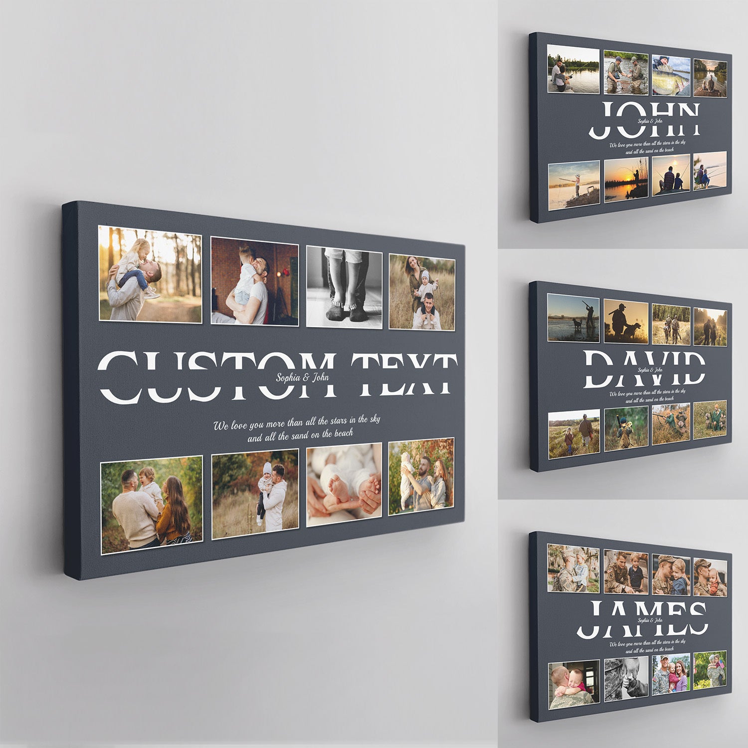 Custom Photo – Personalized Name And Text Canvas Wall Art