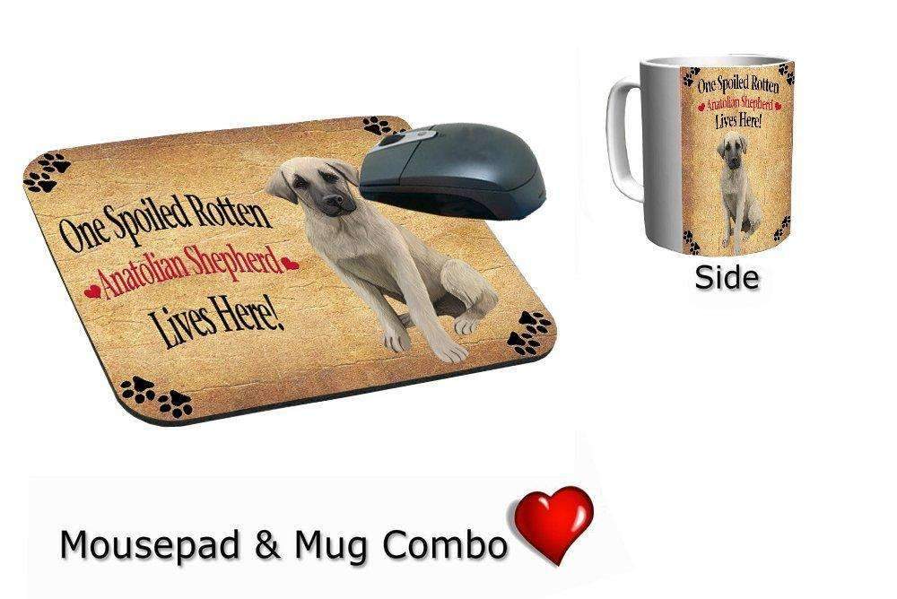 Anatolian Shepherd Puppy Spoiled Rotten Dog Mug & Mousepad Combo Gift Set