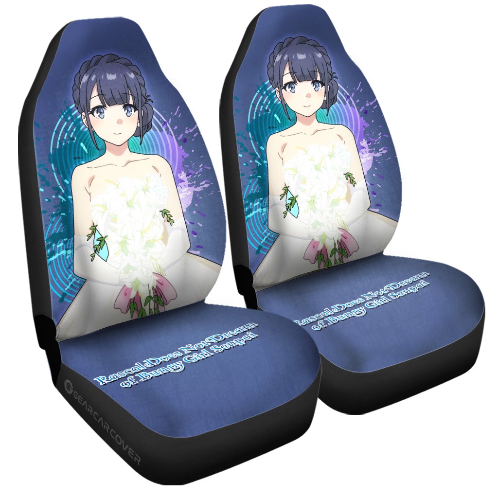 Anime Girl Shoko Makinohara Car Seat Covers Custom Bunny Girl Senpai Anime Gifts For Fans