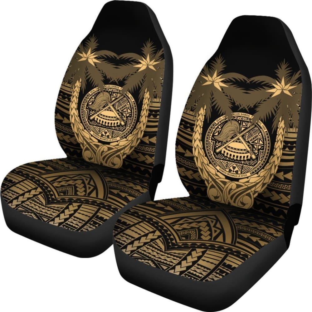 American Samoa Car Seat Covers – American Samoa Seal Coconut Tree – 093223