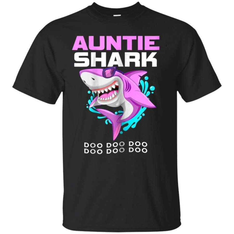 AGR Auntie Shark Doo Doo Doo Tshirt  Matching Family Tee Jaq T-shirt