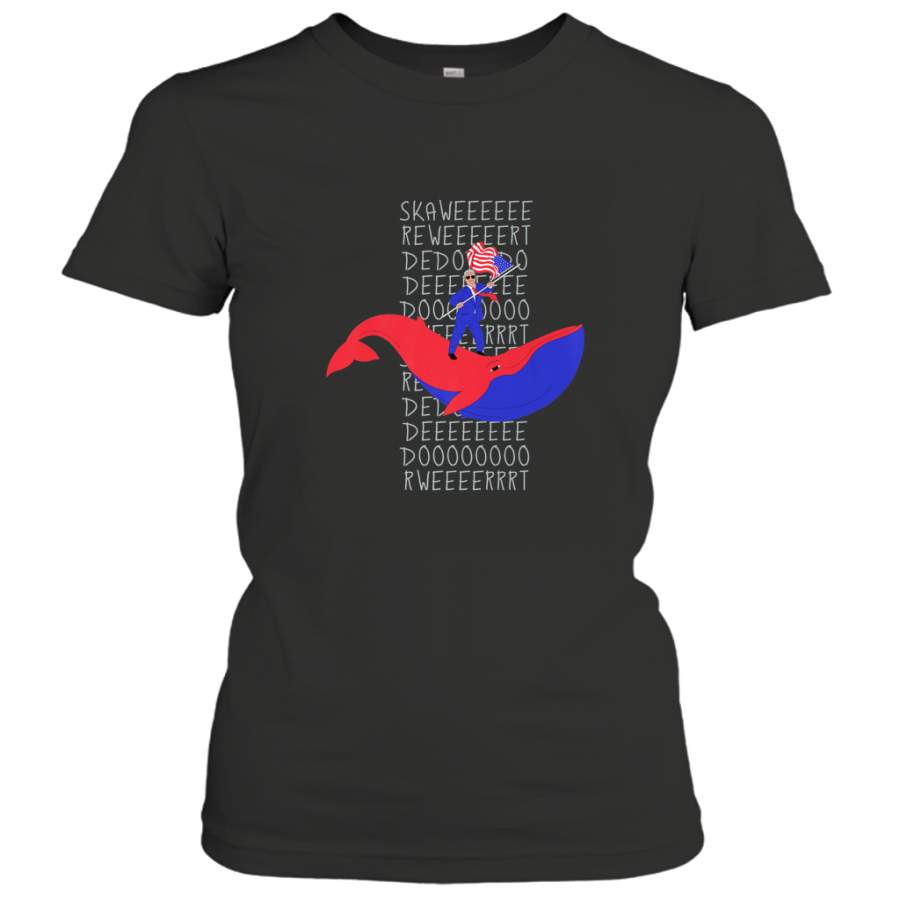 Al Gore dancing on a whale with an American flag tee Women’s T-Shirt