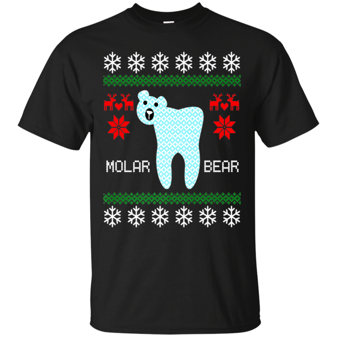 Check out this awesome Christmas Ugly Sweater Molar Bear Dentist Shirt G200 Gildan Ultra Cotton T-Shirt