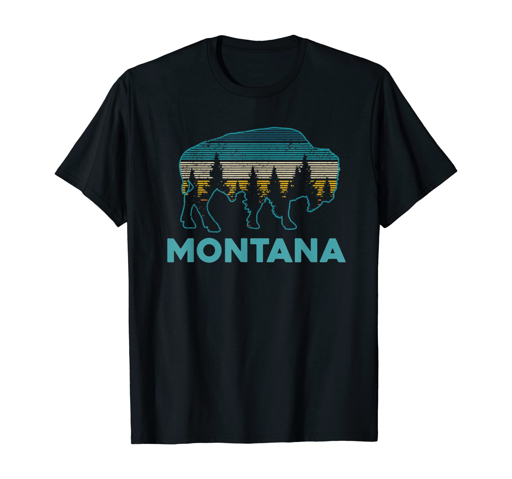 Montana Bison Vintage American Buffalo Souvenir Gift T-Shirt