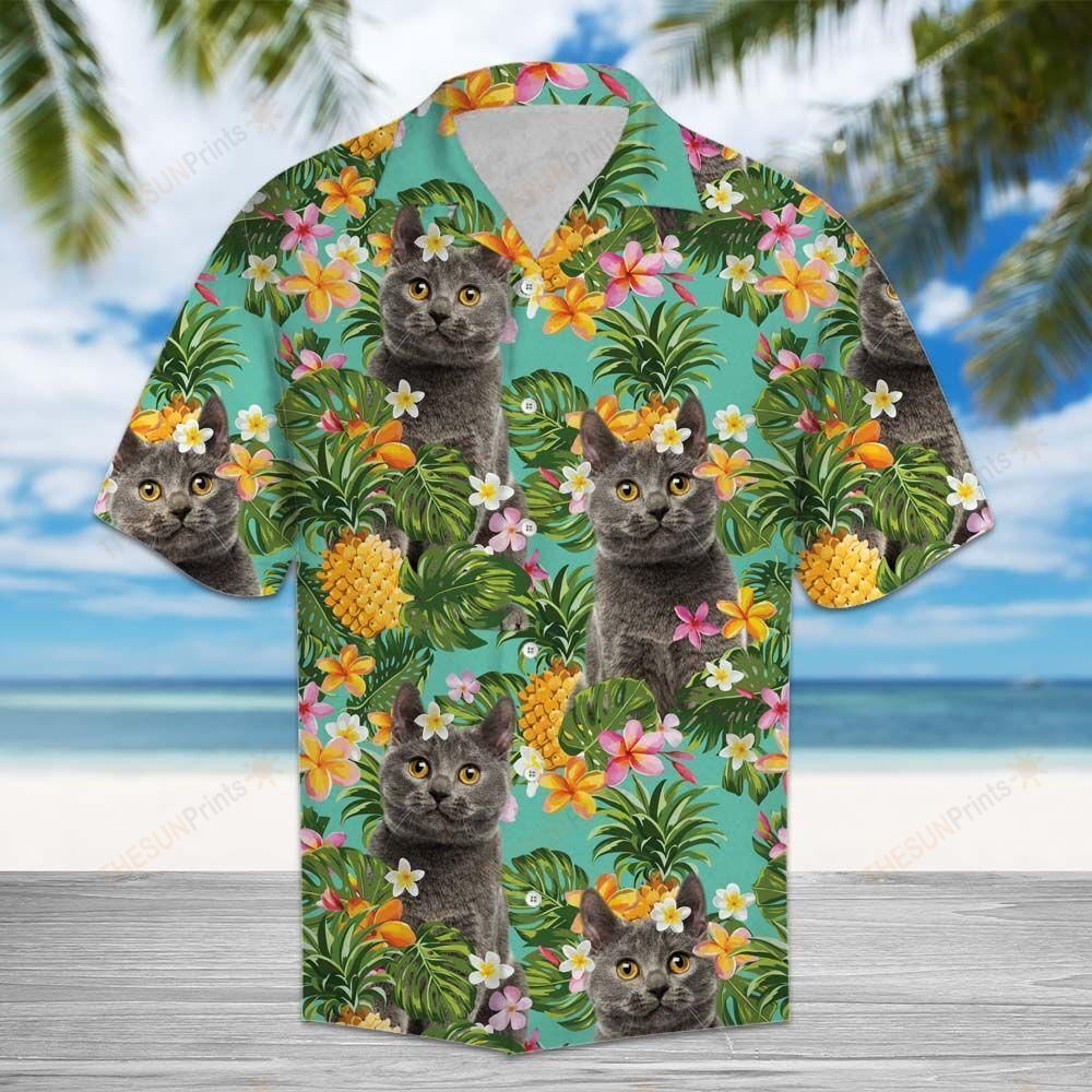 Tropical Pineapple Chartreux Hawaiian Shirt Ha87882