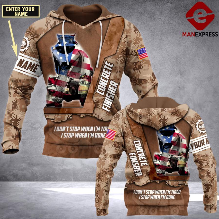 VH CUSTOMIZE CONCRETE FINISHER USA HOODIE 2112 3D ALL OVER PRINTED PDT