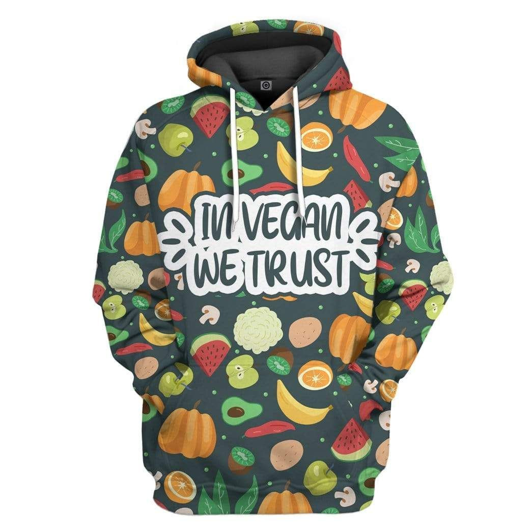 3D In Vegans We Trust Custom Hoodie Apparel