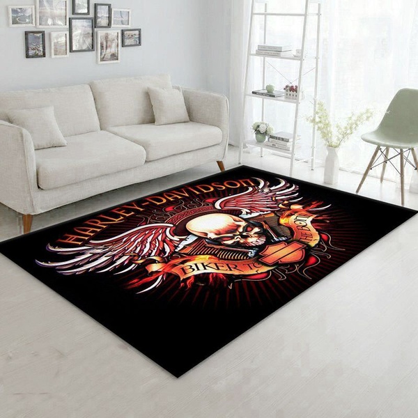 Harley Davidson Motorcycle Ver10 Area Rug Living Room Rug Home Decor Floor Decor N98