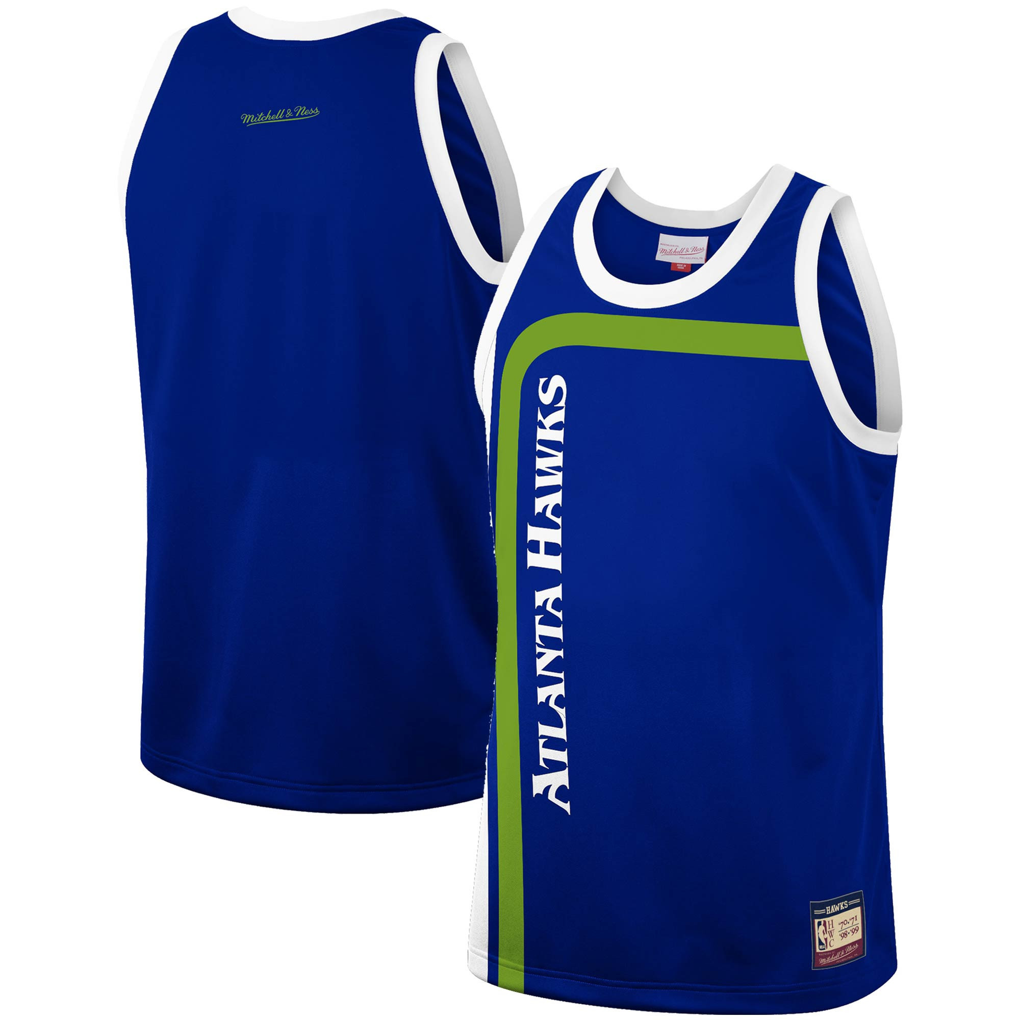 Atlanta Hawks Mitchell & Ness Hardwood Classics Team Heritage Fashion Jersey – Blue NBA